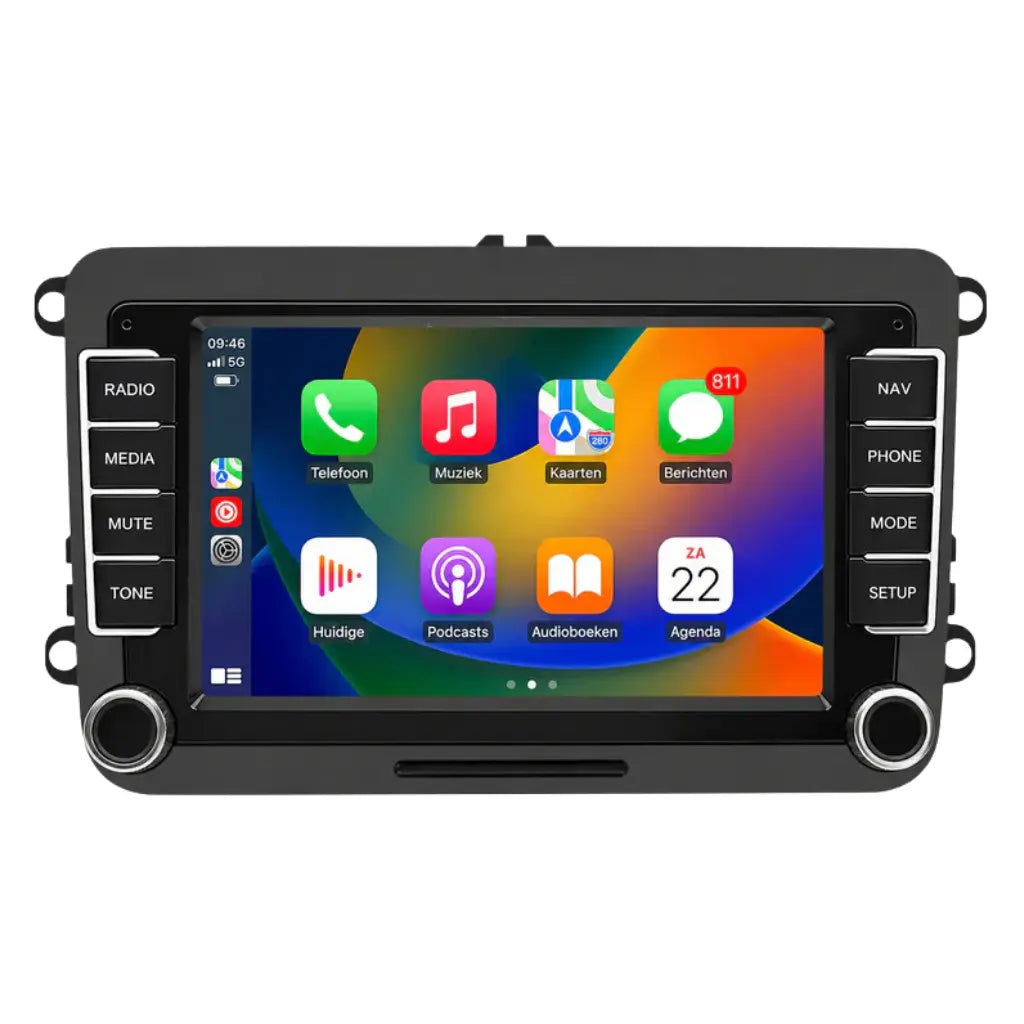 Apple Carplay/Android Autoradio - Volkswagen, Seat & Skoda – Draadloos - 7 inch